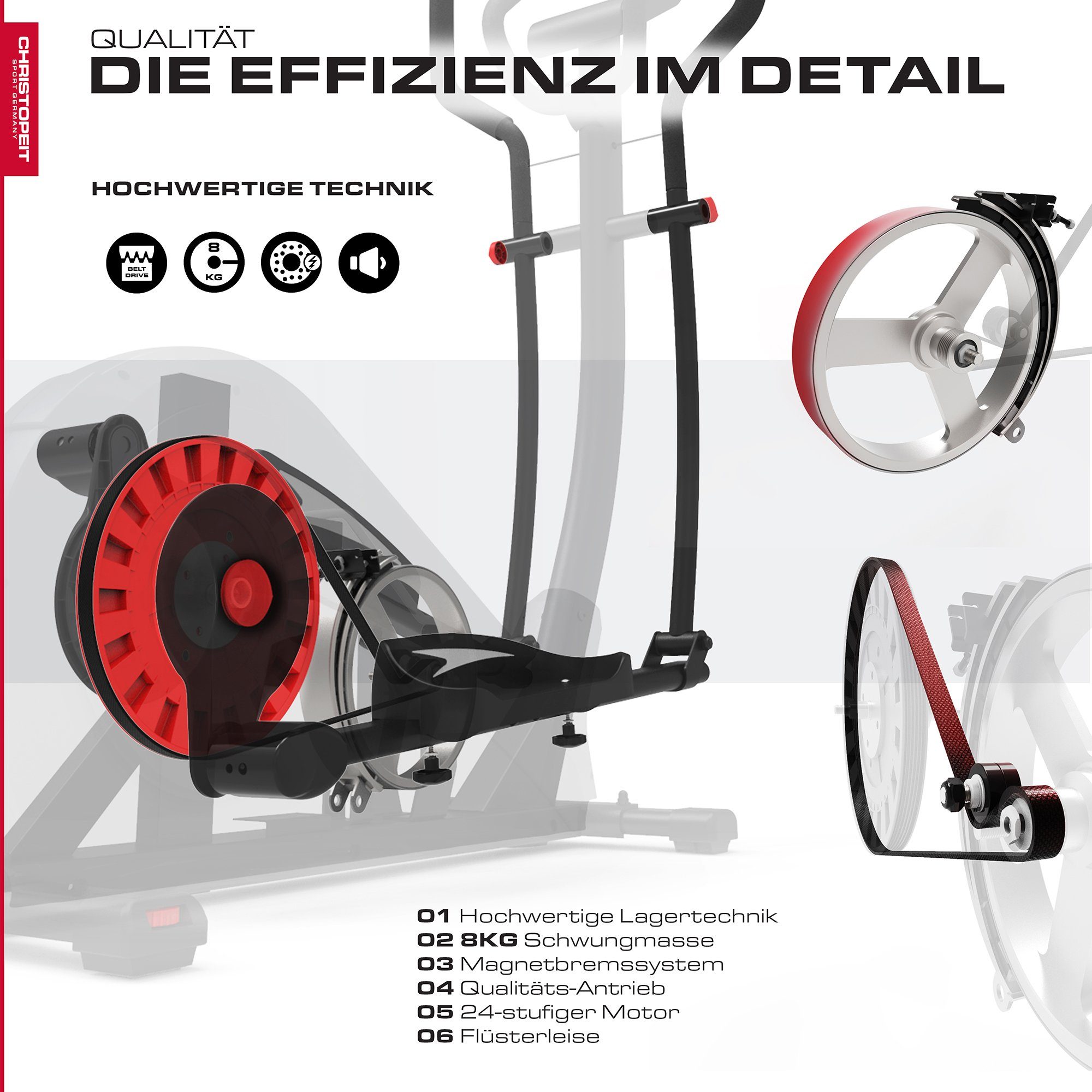 Christopeit Sport® Crosstrainer-Ergometer AX 8000