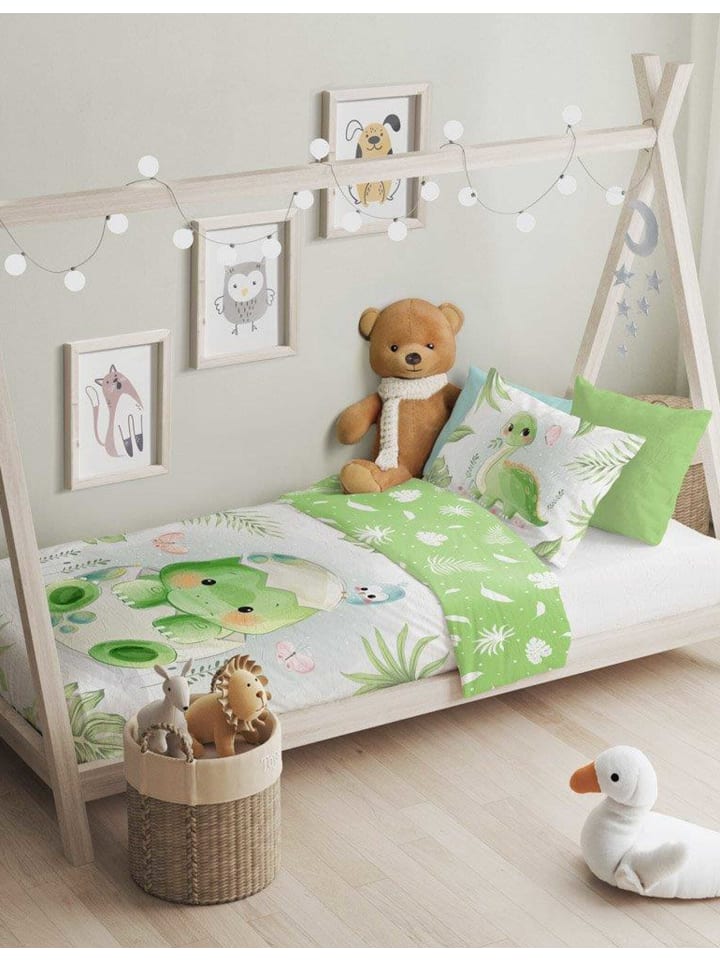 Faro Tekstylia Bettwäsche Cuddles in grün günstig kaufen onesize