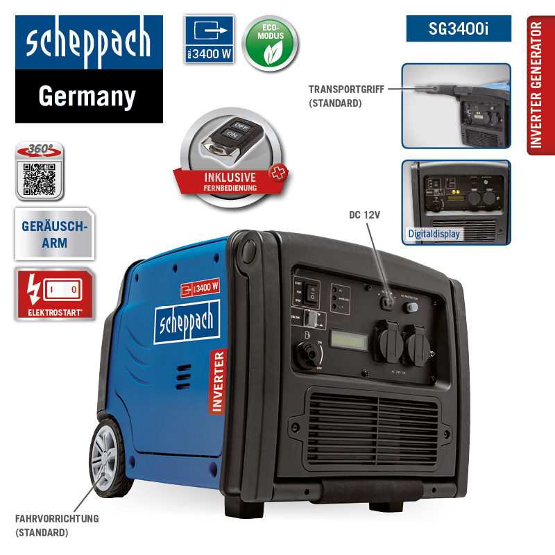 Scheppach Stromerzeuger SG3400i (Inverter)