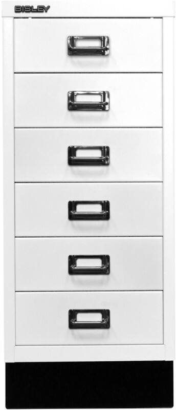 Bisley Schubladenschrank 6 Schübe Verkehrsweiß 279 x 380 x 670 mm
