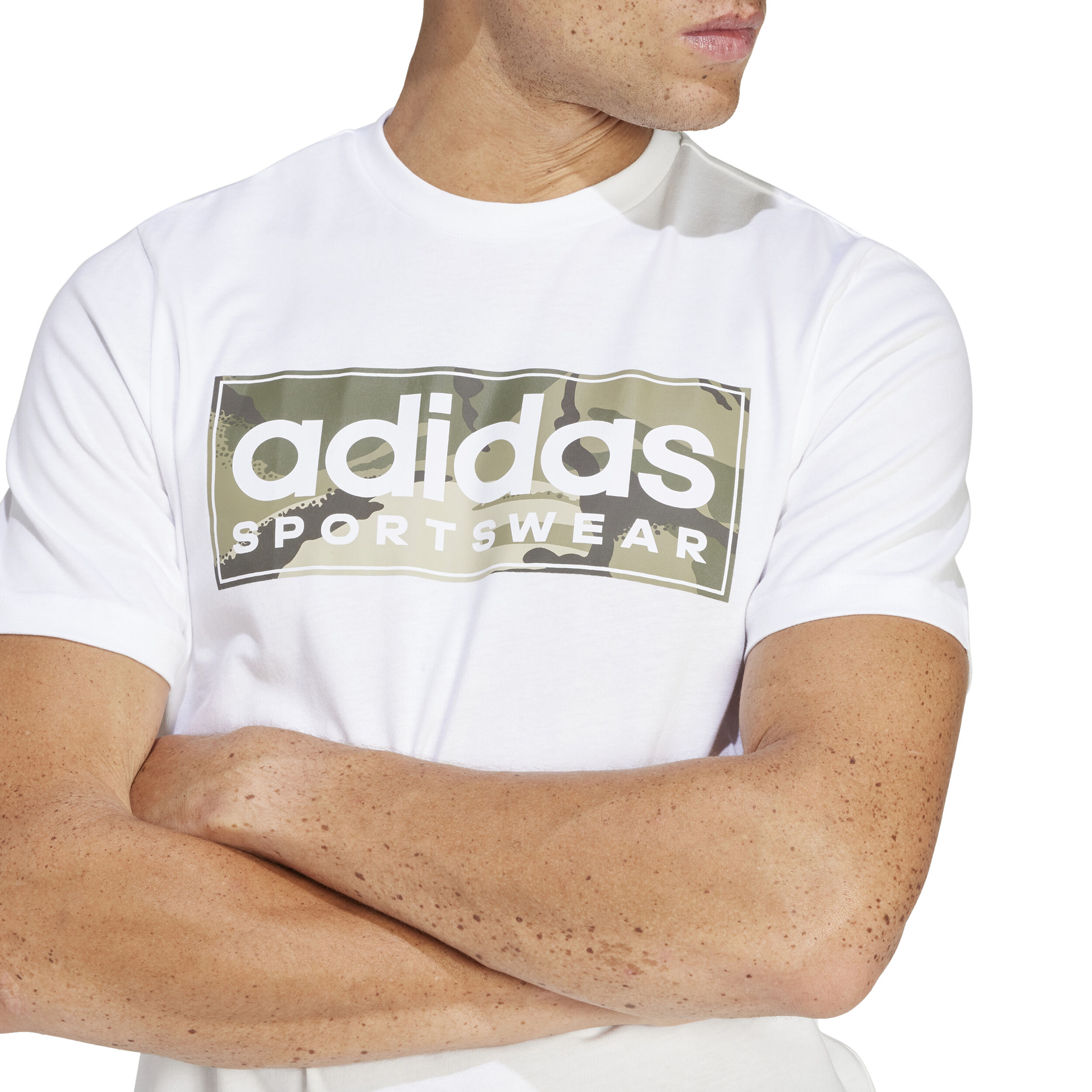 Camo Graphic 2 T-Shirt Herren - Weiß, Oliv
