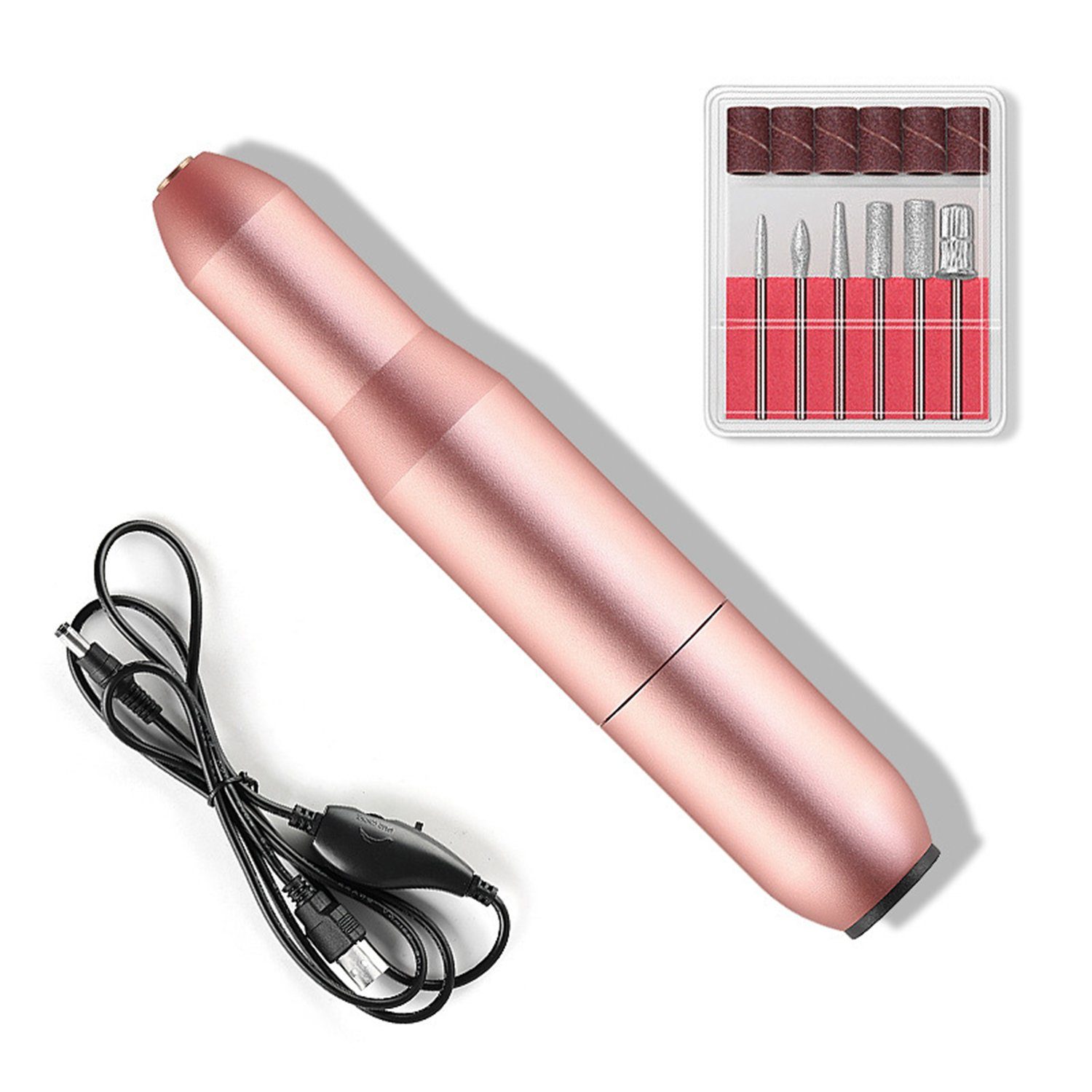 Kpaloft Maniküre-Pediküre-Set, Elektrisch 12-in-1 Nagelfräser Set tragbar USB