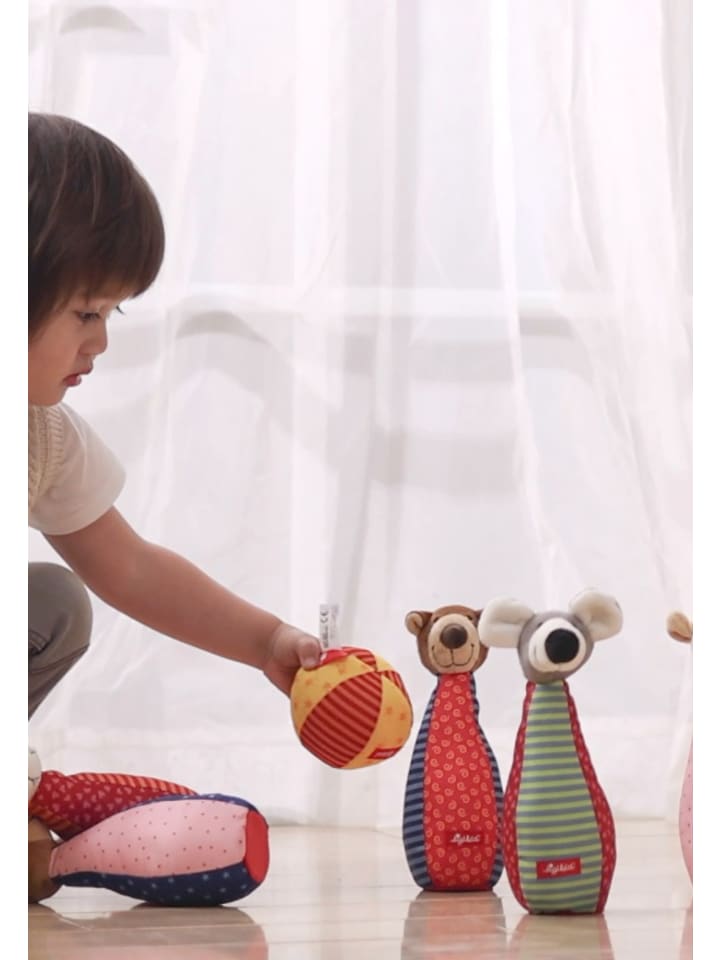 Sigikid Kegelspiel mit 6 Stofftierfiguren und Softball PlayQ in mehrfarbig günstig kaufen onesize