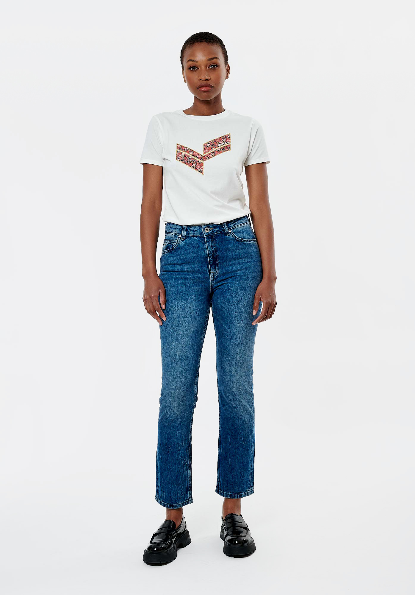 DONNY  Jean straight bleu femme