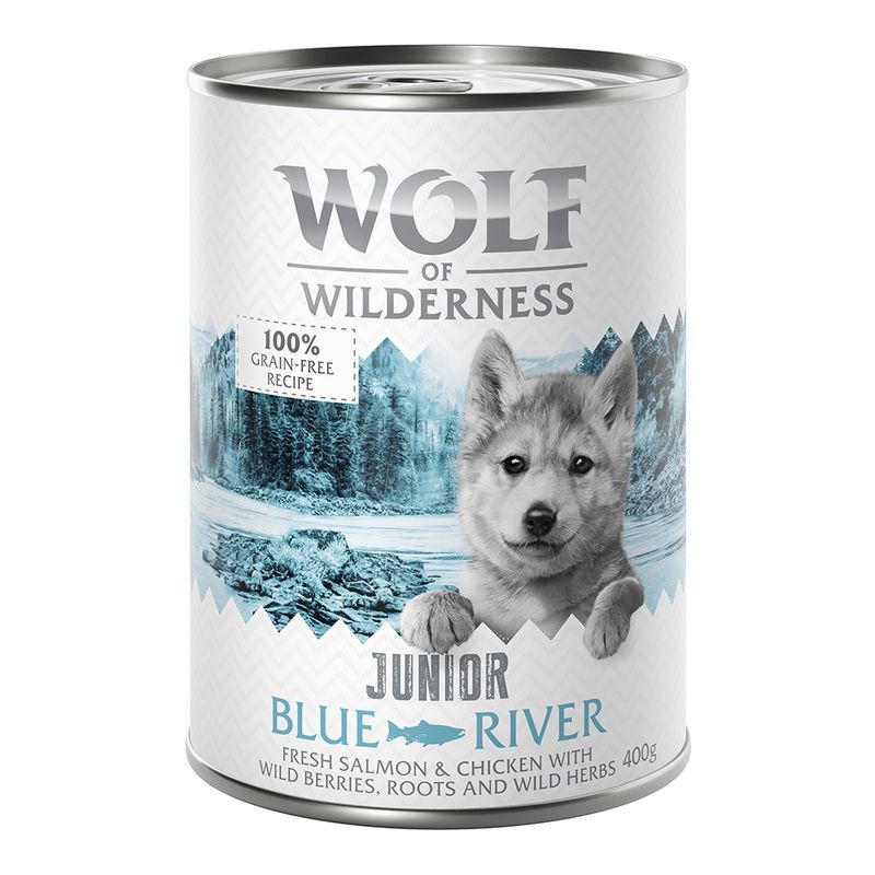 Little Wolf of Wilderness Junior 6 x 400 g - Duo-Protein | bitiba