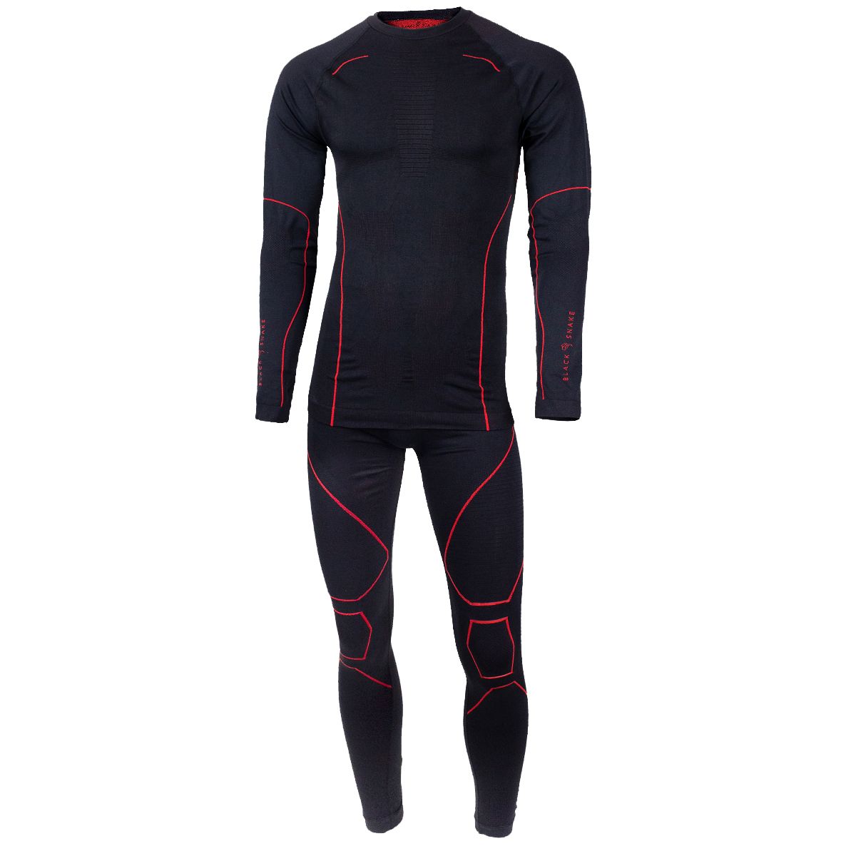 Black Snake Herren Red Seamless Funktionsunterwäsche Set