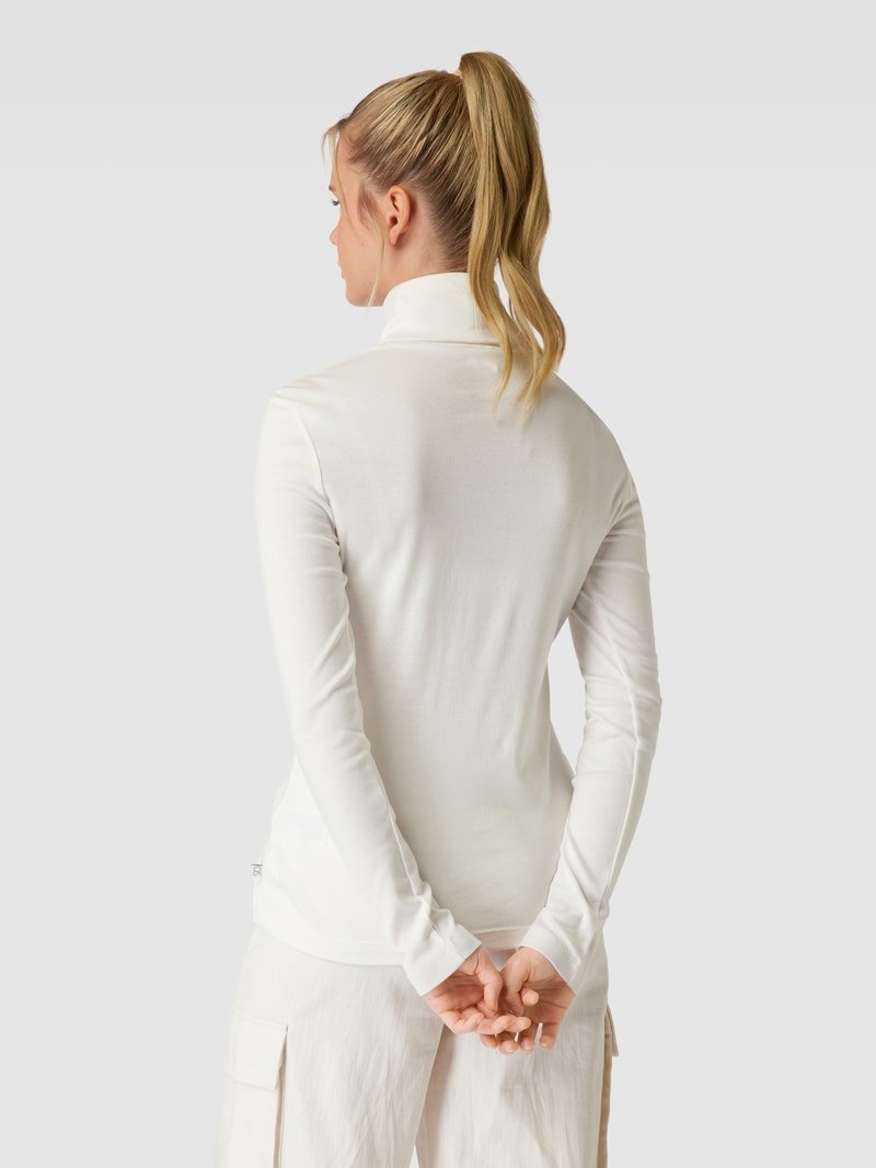Longsleeve mit Rollkragen Modell 'Rolli' in weiß