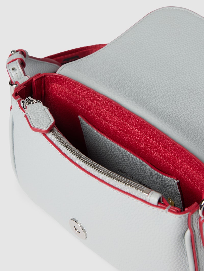 Handtasche in Two-Tone-Machart Modell 'LILLY' in hellgrau