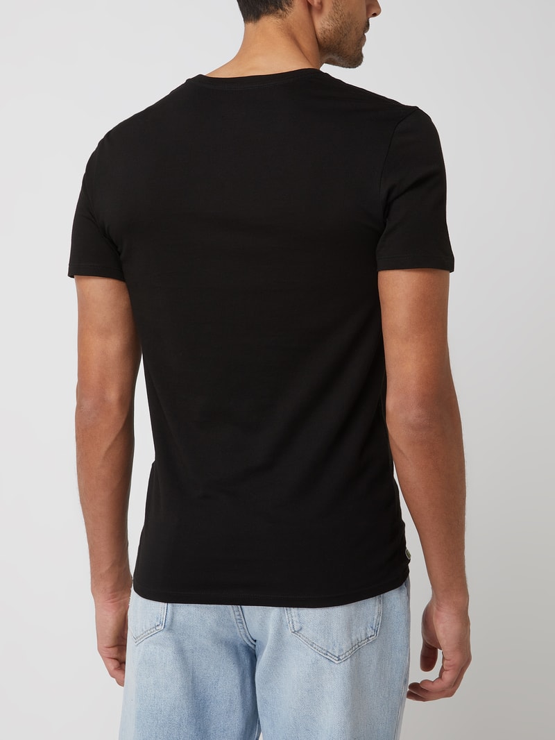 Slim Fit T-Shirt aus Baumwolle im 3er-Pack in mittelgrau