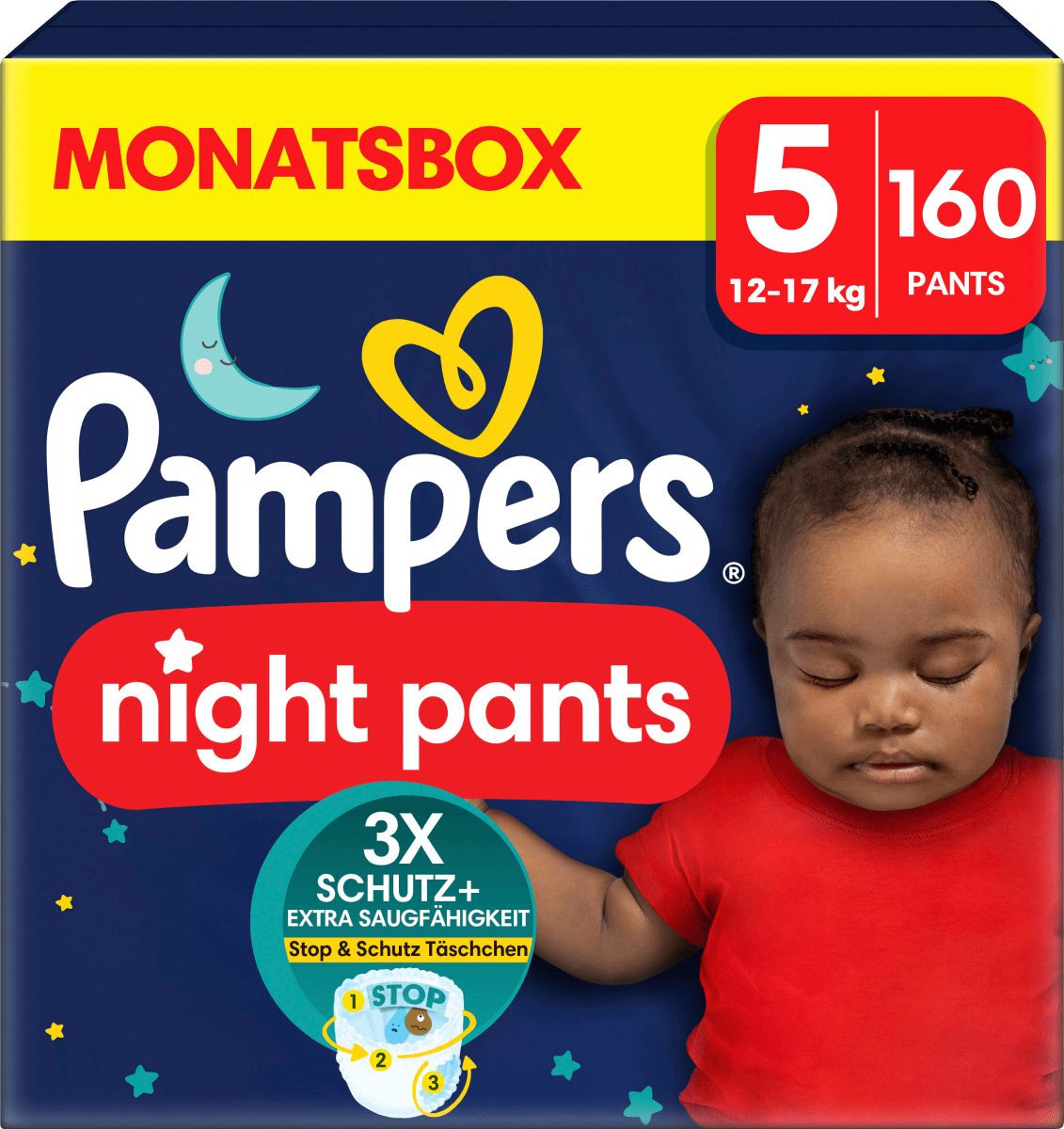 Baby Pants night Baby Pants Gr. 5 (12-17 kg), Monatsbox, 160 St