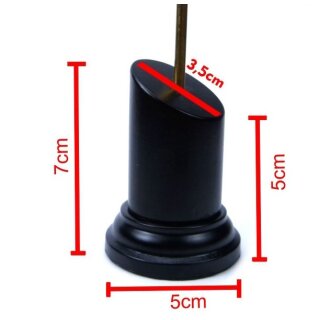 Runder Holzsockel für Büsten 3,5 x 3,5 cm Schwarz