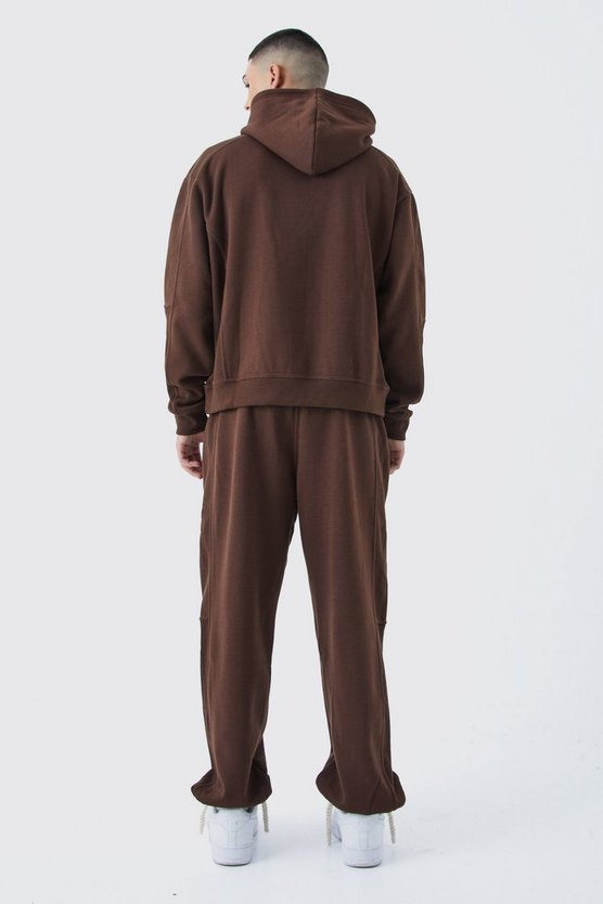 Kastiger Oversize Hoodie in Waffeloptik