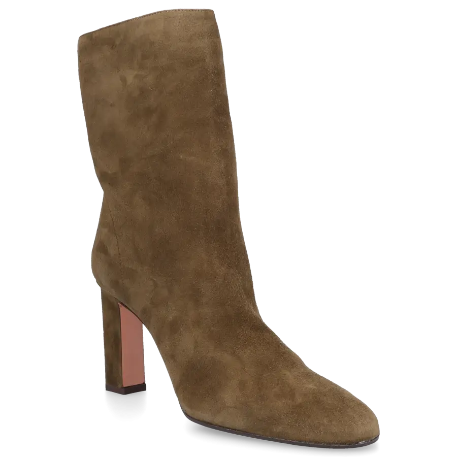 Aquazzura - Klassische Stiefeletten MANZONI 85 Veloursleder - grün