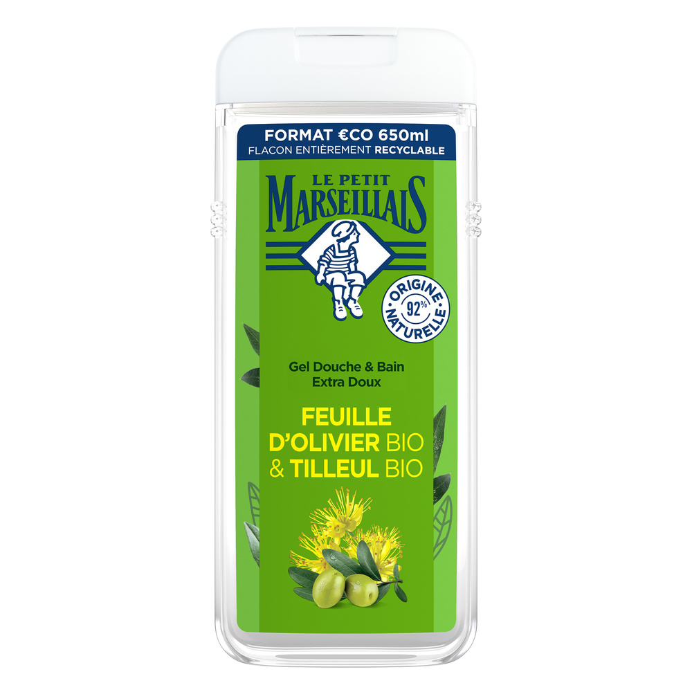 le petit marseillais LE PETIT MARSEILLAIS  DOUCHE EXTRA DOUXFEUILLE OLIVIER BIO & TILLEUL BIO 650 ML Gel Douche