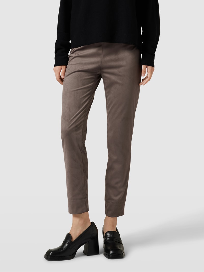 Stoffhose mit verkürztem Schnitt Modell 'SABRINA' in taupe