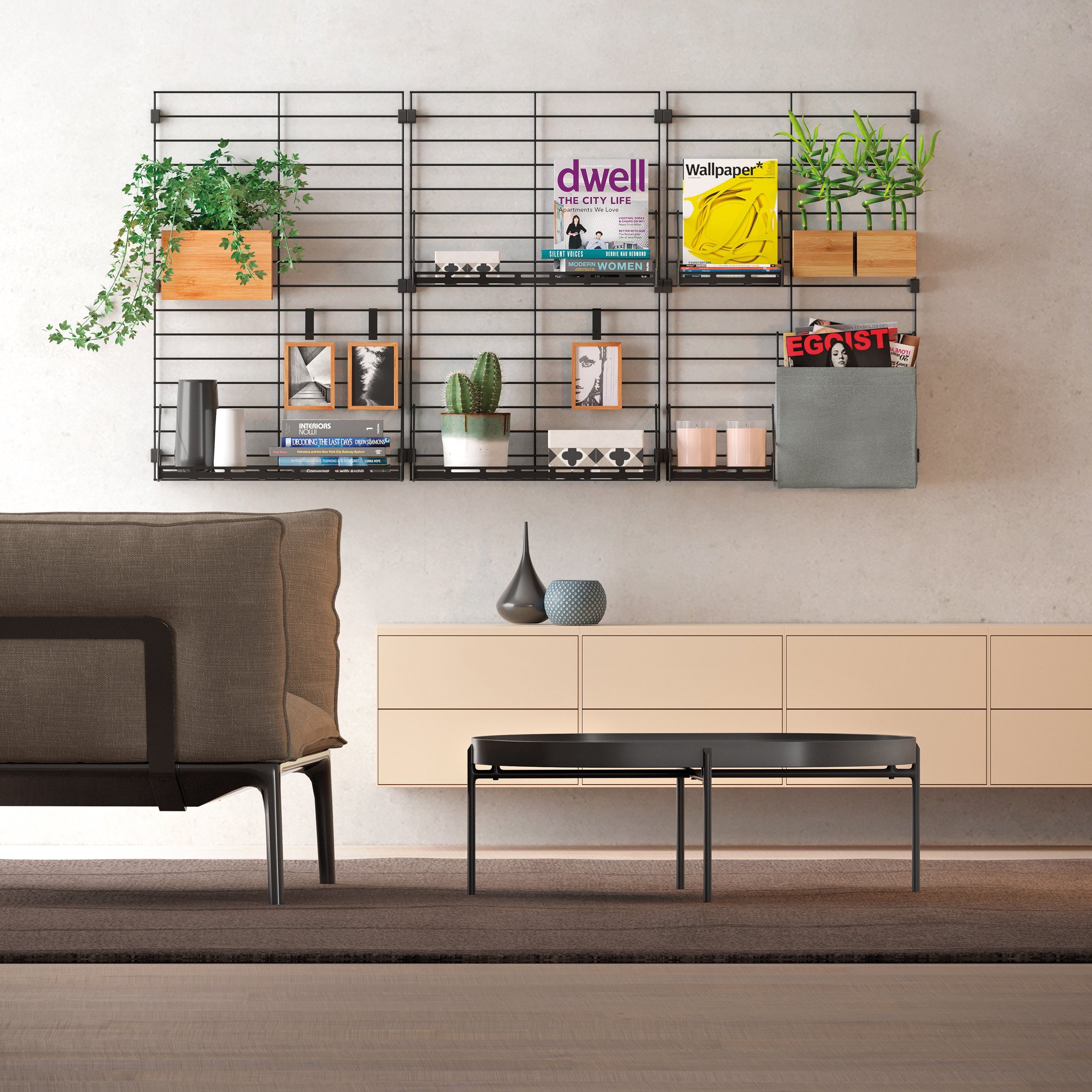Metaltex Regalelement Mural line, Set 1-tlg., individuell erweiterbar