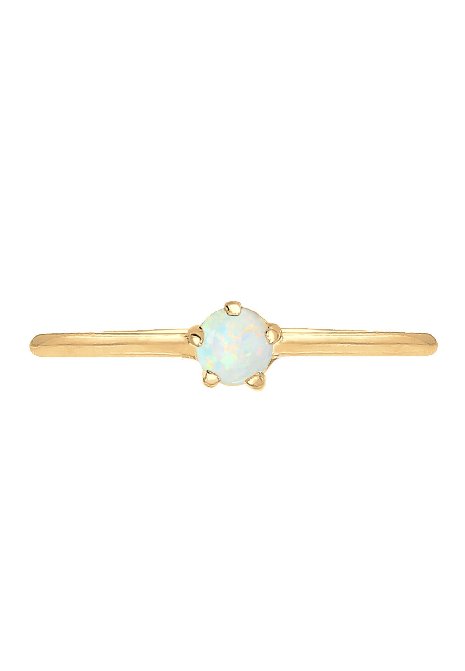 Elli Damen-Ring Basic Geo mit synthetischem Opal aus 925er Sterlingsilber