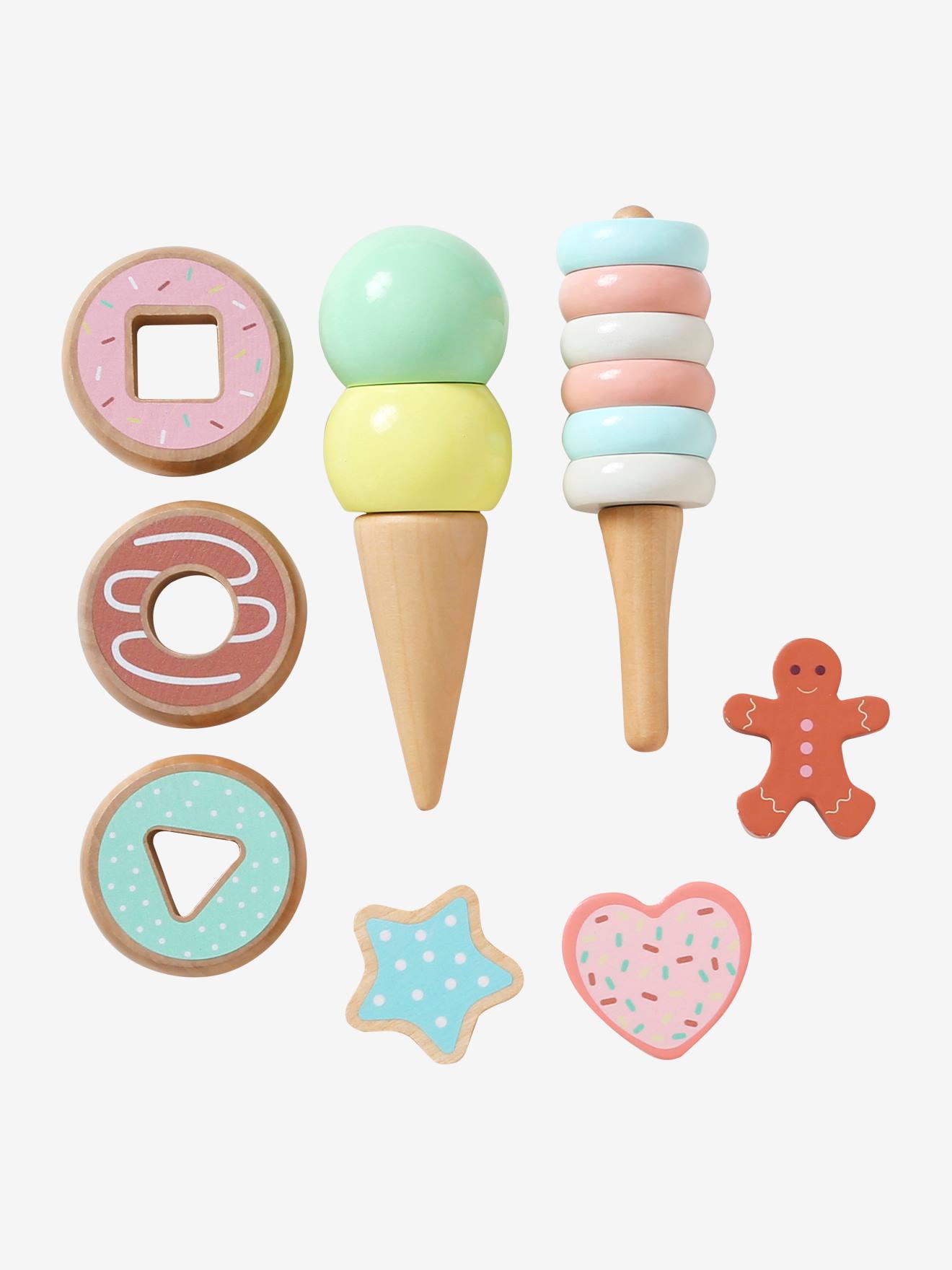 Vertbaudet Baby Activity-Lauflernwagen KLEINE PATISSERIE, Holz FSC - natur