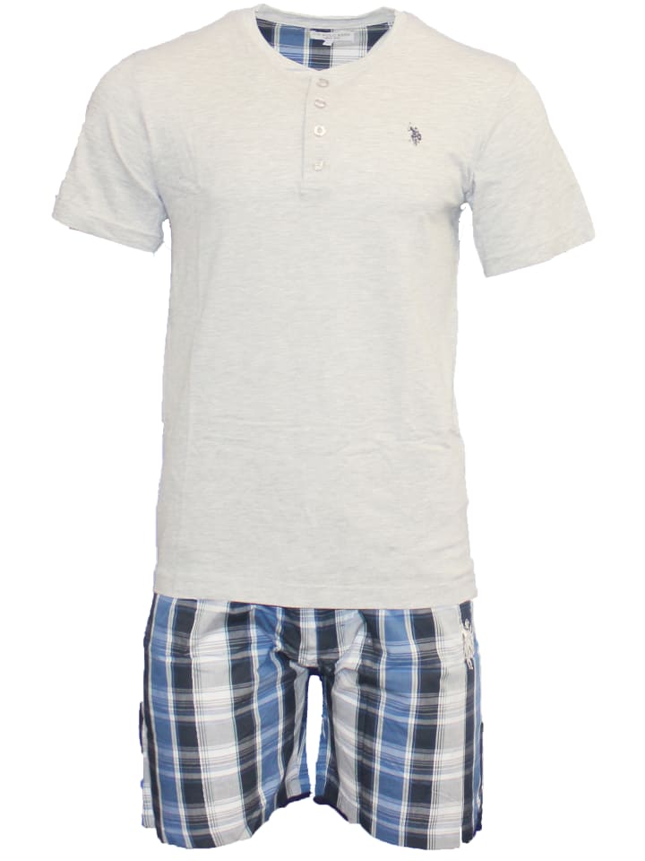 U.S. Polo Assn. U.S. Polo Assn. Pyjama in Grau/Blau günstig kaufen