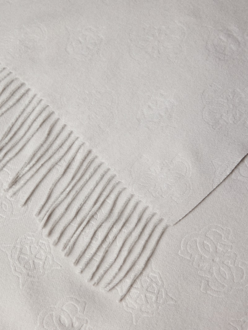 Schal mit Allover-Label-Details Modell 'JAMES' in taupe