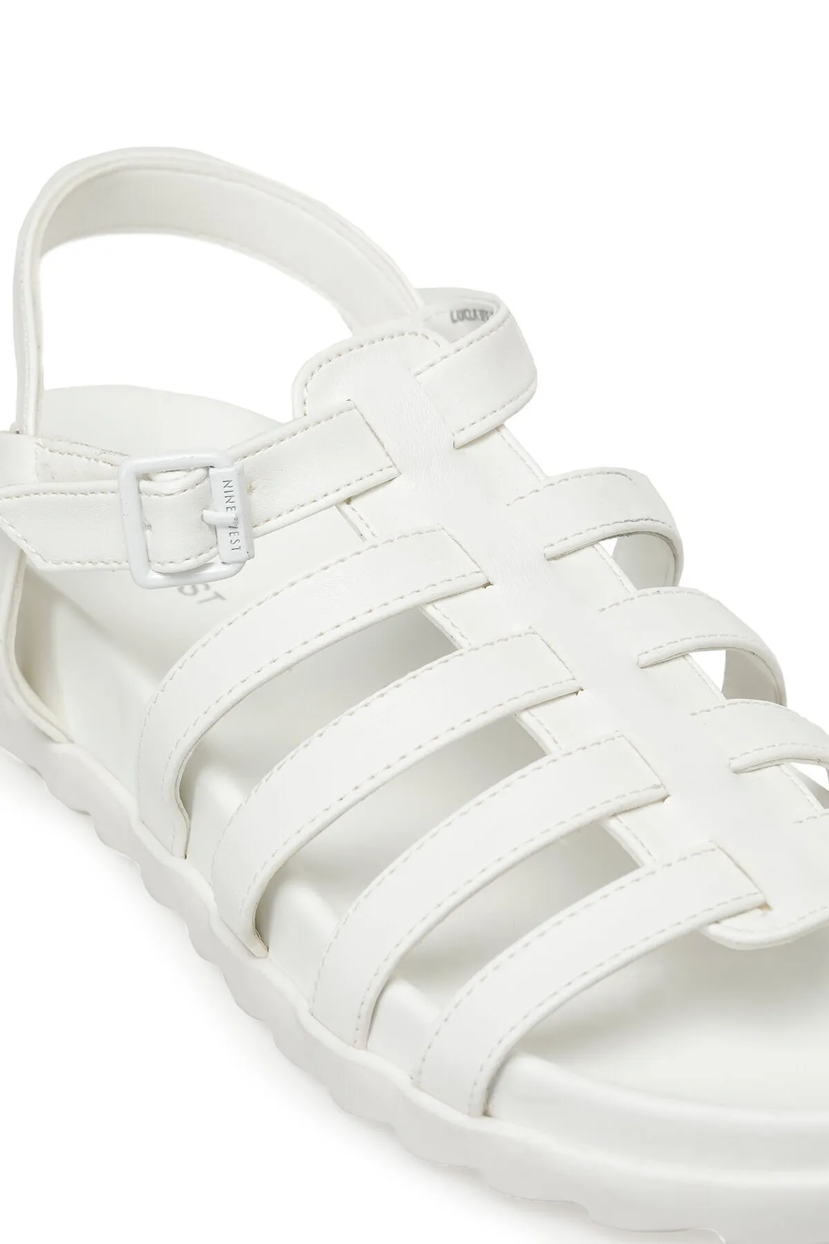 Nine West  LUCLA 3FX Weiße Damen-Sandalen mit dicker Sohle