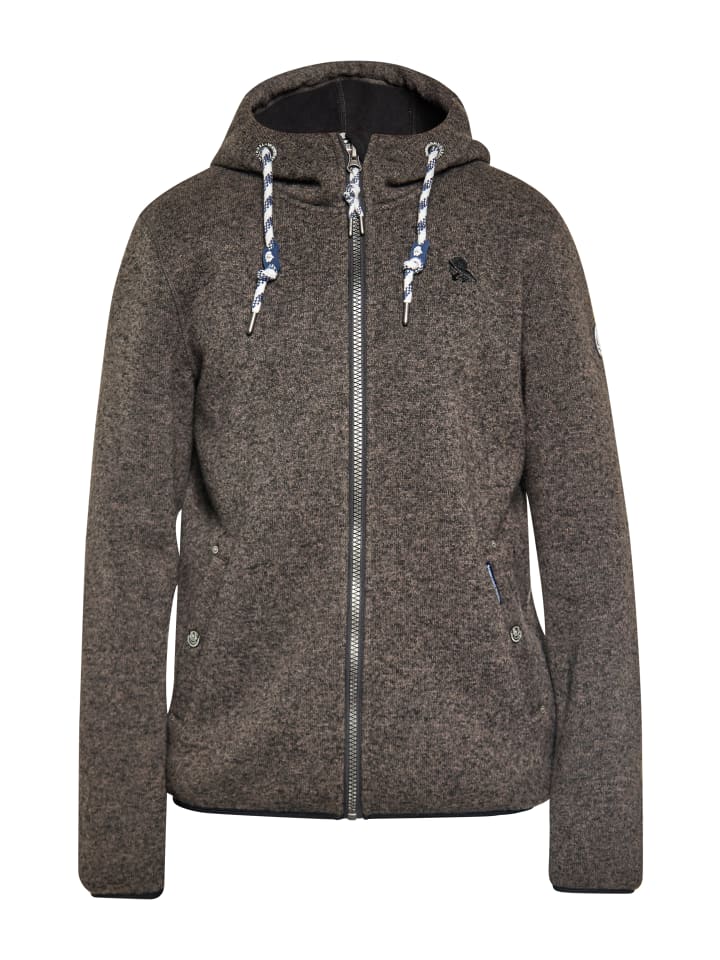 Schmuddelwedda Strickfleeceblouson in Grau Melange günstig kaufen