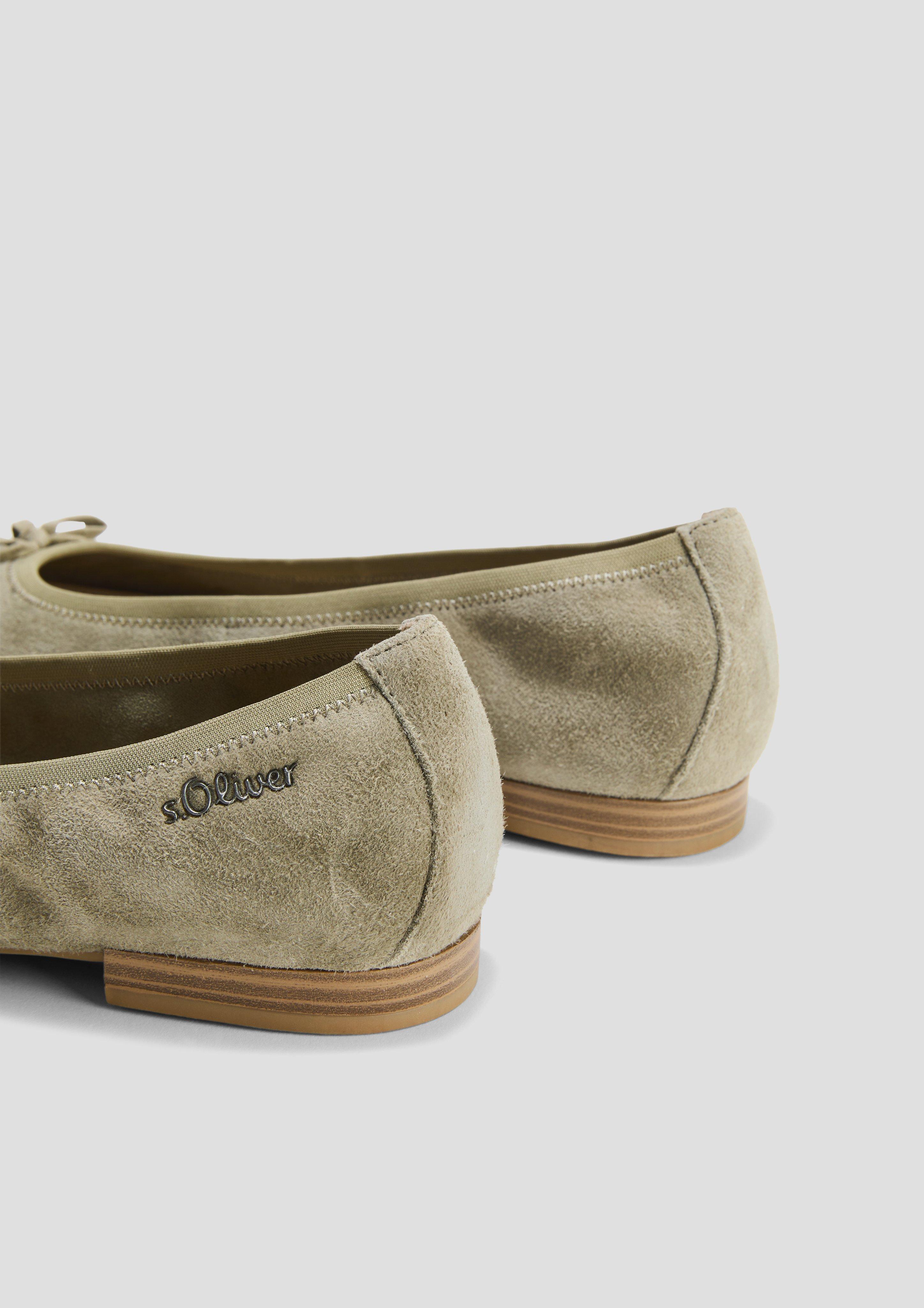 Klassische Leder-Ballerinas mit Schleifchen-Detail  6008820-728