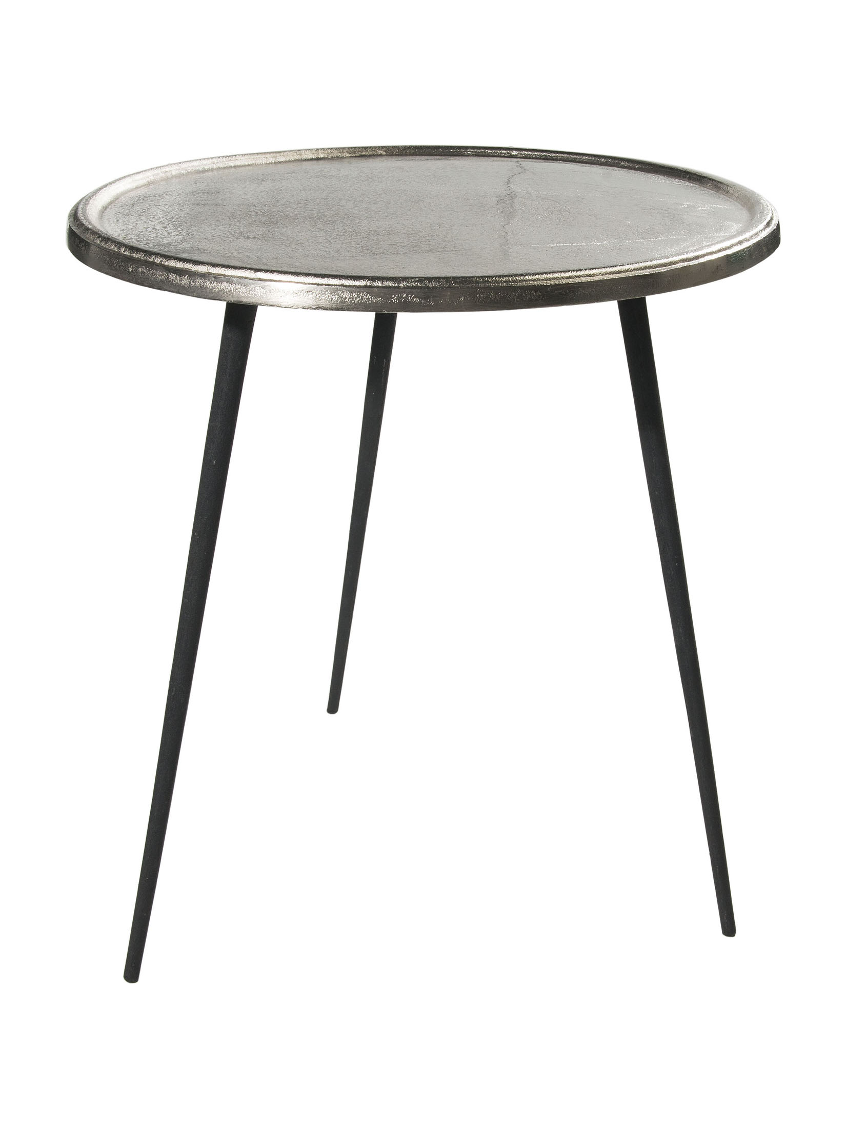 Raw Silver Finish Tisch, Silber