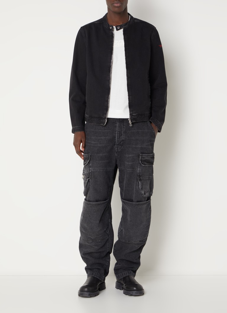 Giacca in denim Diesel D-Glory con tasche laterali e lavaggio colorato