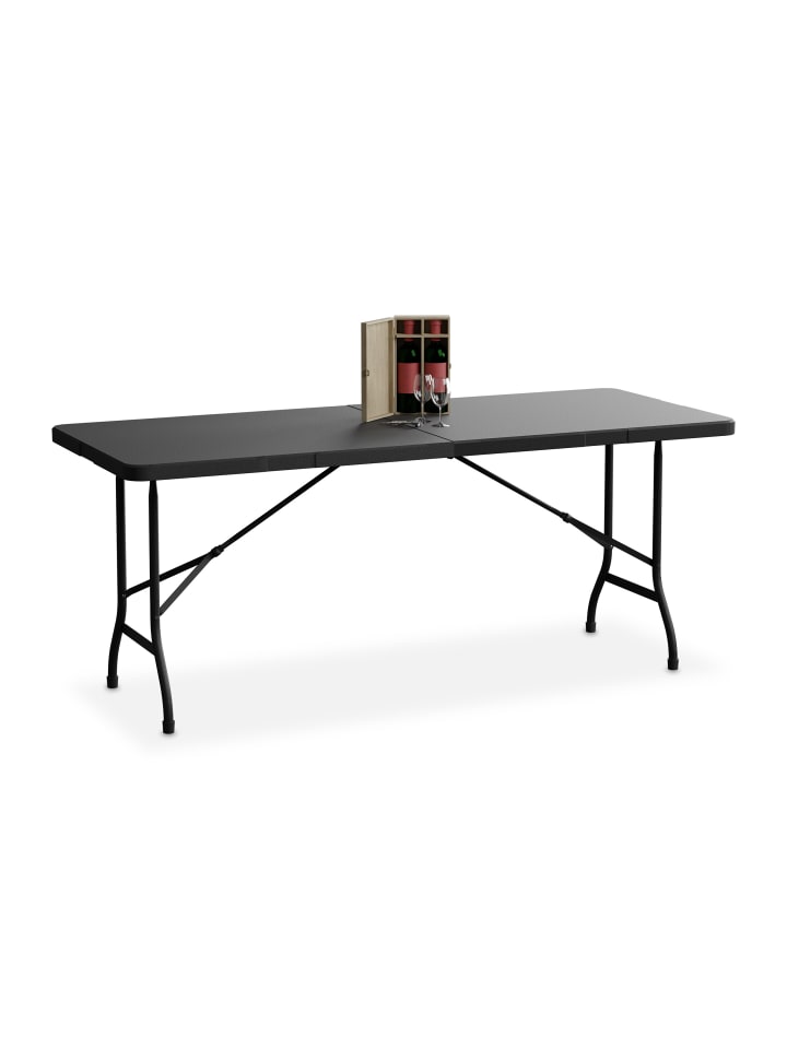relaxdays Gartentisch in Schwarz - (B)180 x (H)72 x (T)74 cm günstig kaufen onesize