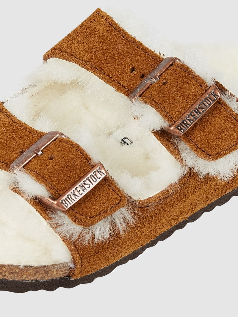 Sandalen aus Veloursleder Modell 'Arizona' in camel