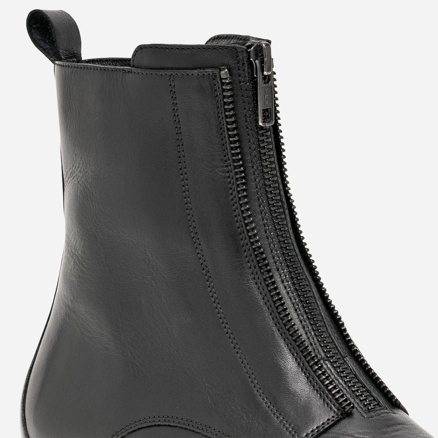 Boots TEXTO noir en cuir à zips