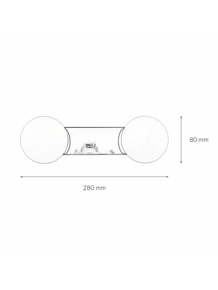 Licht-Erlebnisse Wandlampe in Chrom Weiß günstig kaufen onesize
