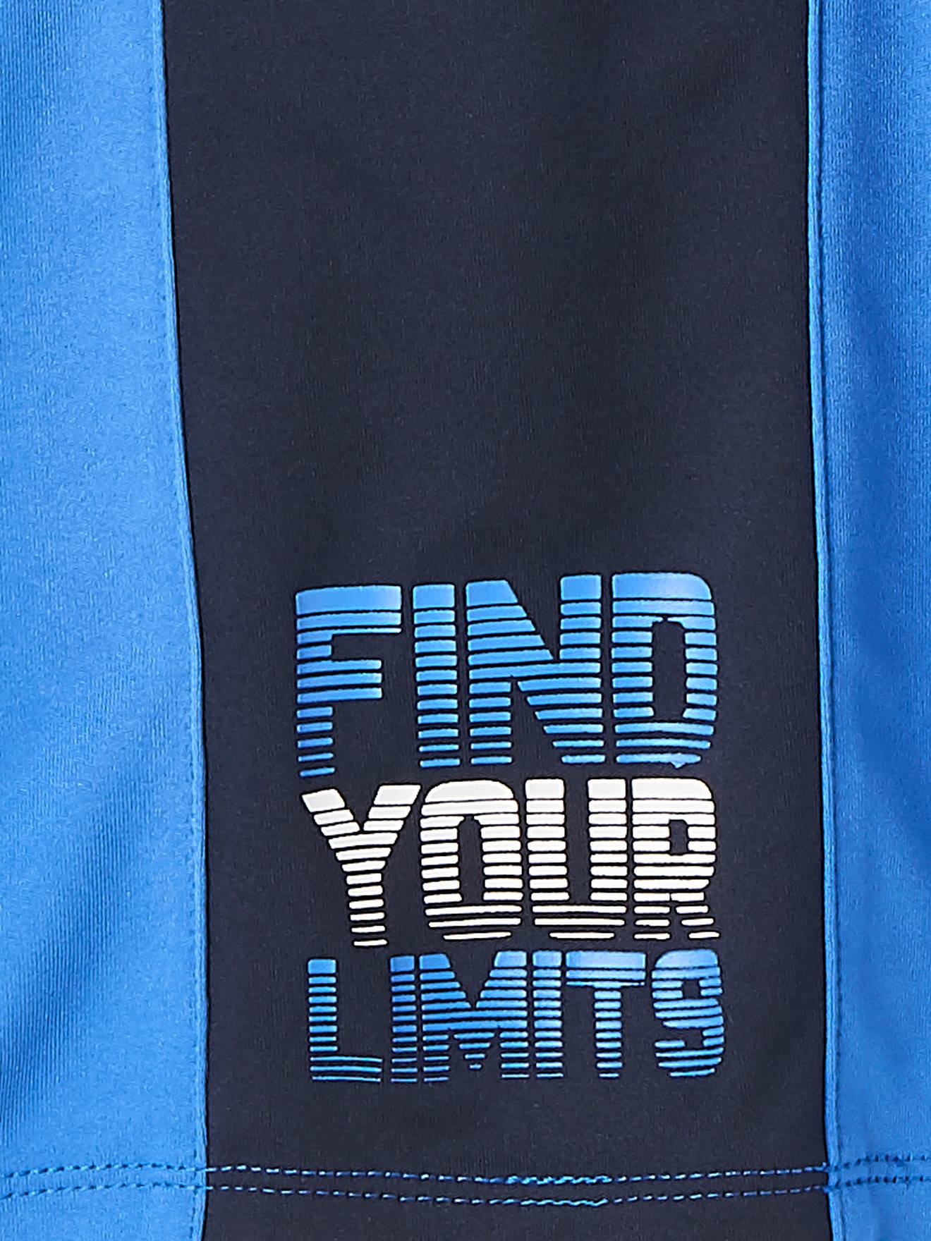 T-shirt de sport garçon matière technique effet colorblock bleu drapeau
