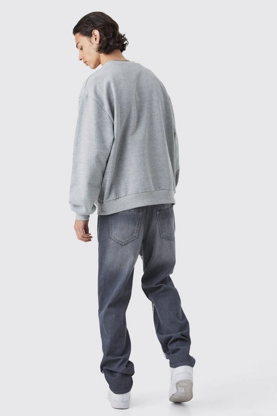 Lockere Mesh-Jeans