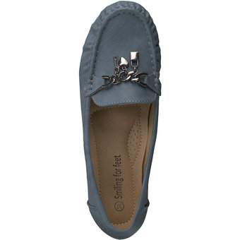 smiling for feet Mokassin in blau