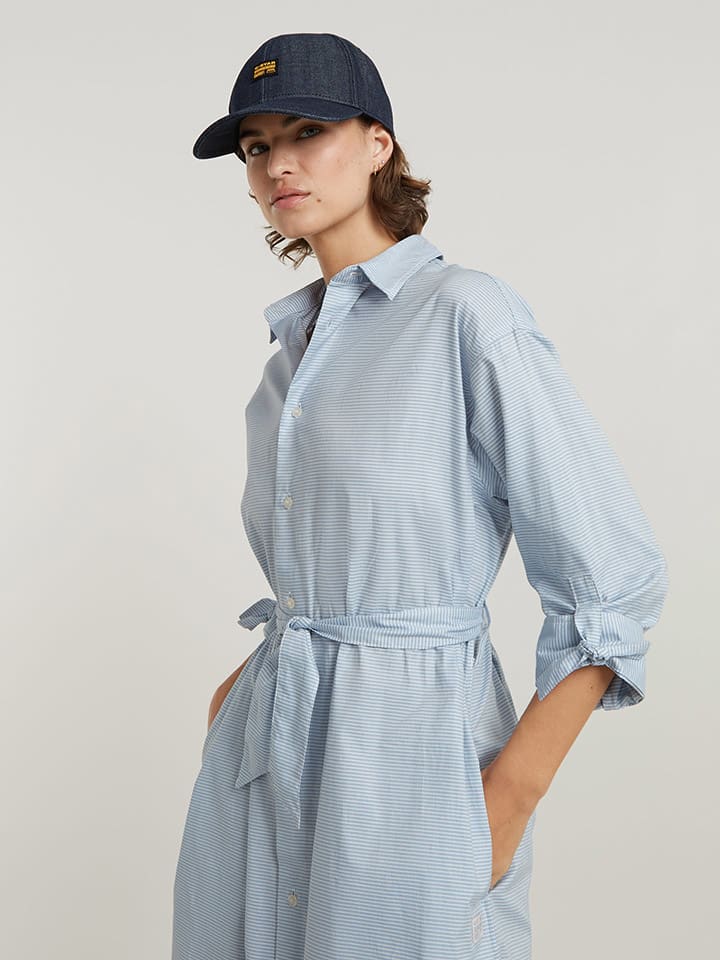 G-Star Hemdkleid in Hellblau günstig kaufen