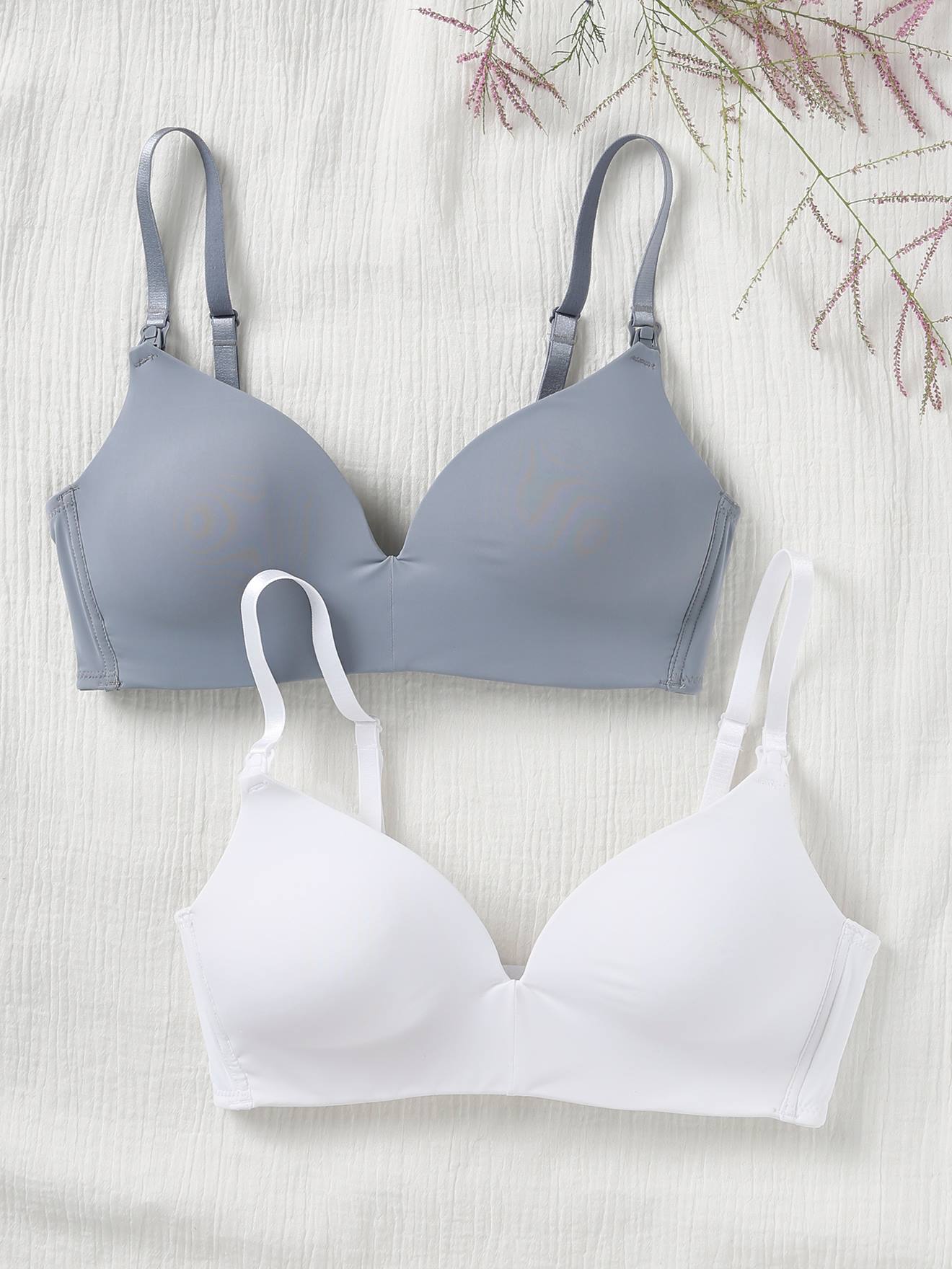 Vertbaudet 2er-Pack Still-BHs aus Mikrofaser Oeko-Tex - hellbeige+schwarz
