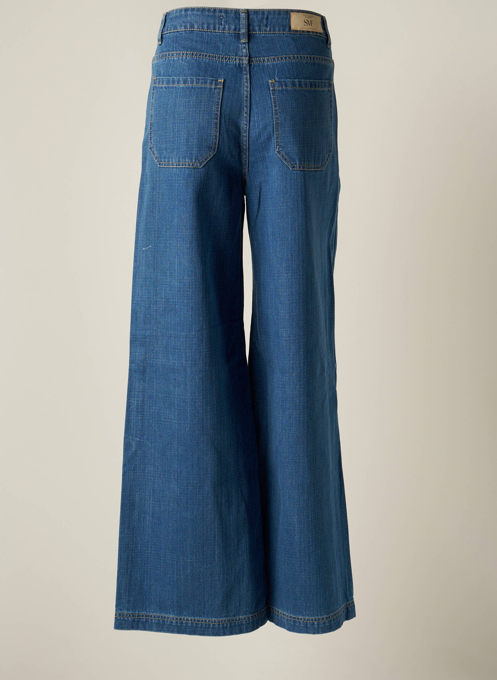 Smf Jeans Coupe Large Femme couleur bleu