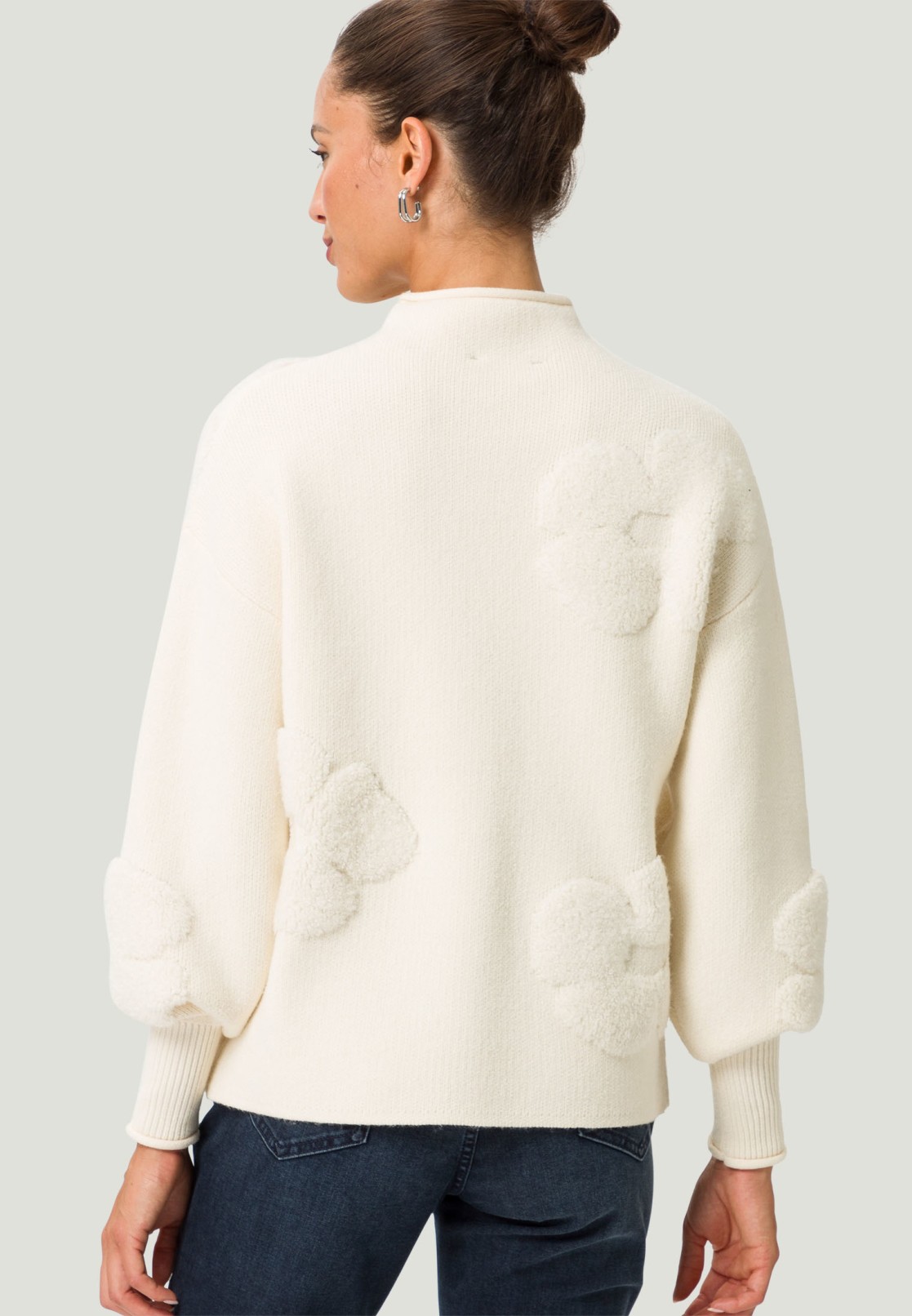 Pullover florales Strukturmuster