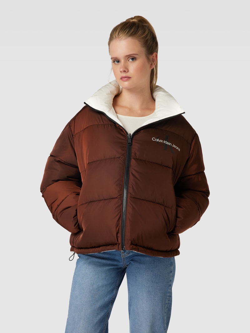 Oversized Wendejacke mit Steppnähten in offwhite