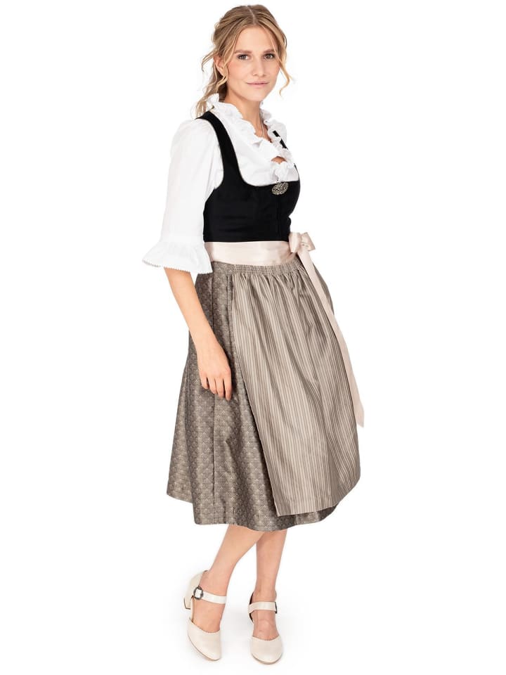 MarJo Midi Dirndl ÜBERSEE in schwarz günstig kaufen 36