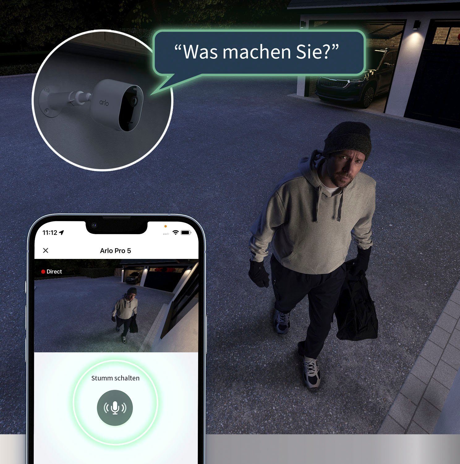 ARLO Pro 5 Spotlight 3er Set Überwachungskamera (Außenbereich, Innenbereich)