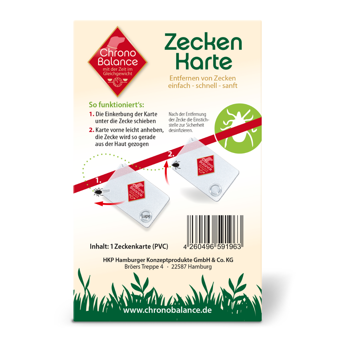ChronoBalance Floh- & Zeckenmittel ChronoBalance Zeckenkarte zur Zeckenentfernung