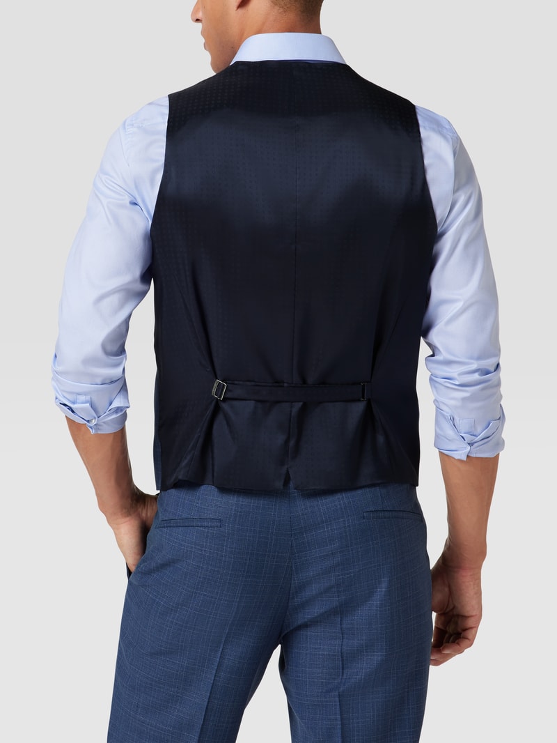 Slim Fit Weste mit Logo-Detail Modell 'Huge Vest' in blau