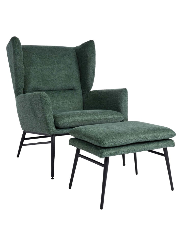MCW Lounge-Sessel L62 mit Ottomane, Grün günstig kaufen onesize