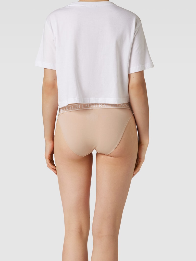 Slip mit elastischem Bund in rosé