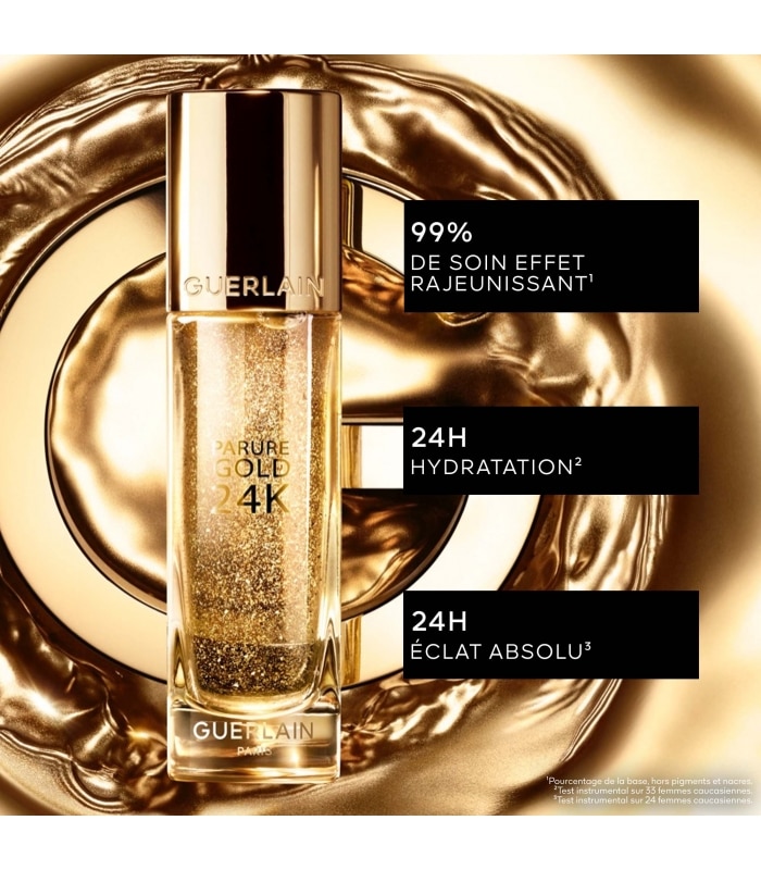 Guerlain-parure gold 24K-Base de Teint Perfectrice Concentré d’Éclat - Hydratation 24H