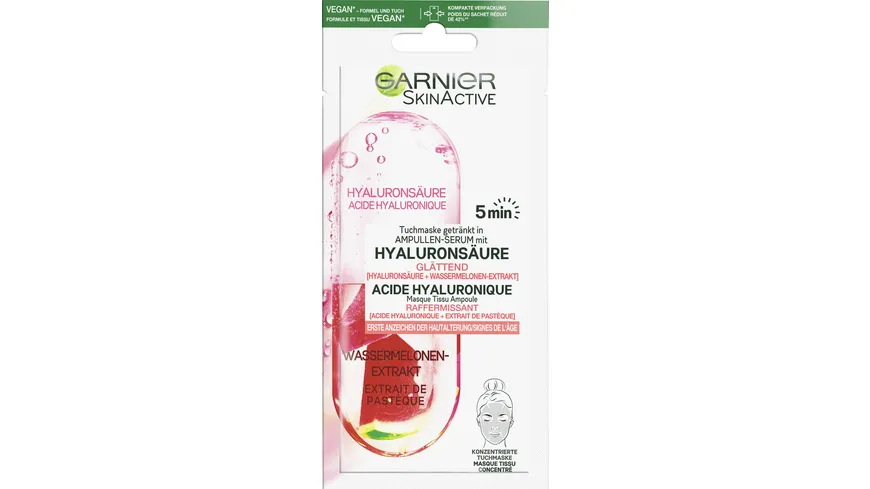 Garnier Skin Active Ampullen Tuchmaske Wassermelone