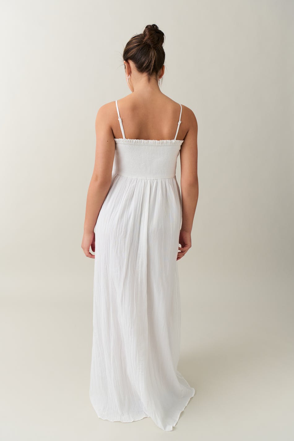 Y embroidery maxi dress